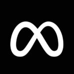 Baixar meta social meios de comunicação logotipo símbolo branco Projeto vetor ilustração com Preto fundo
