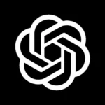 Black and White ChatGPT Icon